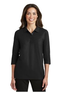 Picture of L562 PORT AUTHORITY® LADIES SILK TOUCH™ 3/4-SLEEVE POLO