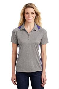 Picture of LST665 SPORT-TEK® LADIES HEATHER COLORBLOCK CONTENDER™ POLO