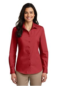 Picture of LW100 PORT AUTHORITY® LADIES LONG SLEEVE CAREFREE POPLIN SHIRT