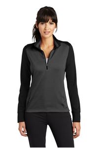 Picture of 578674 ANTHRACITE HEATHER/BLACK SM NIKE LADIES DRI-FIT 1/4 ZIP